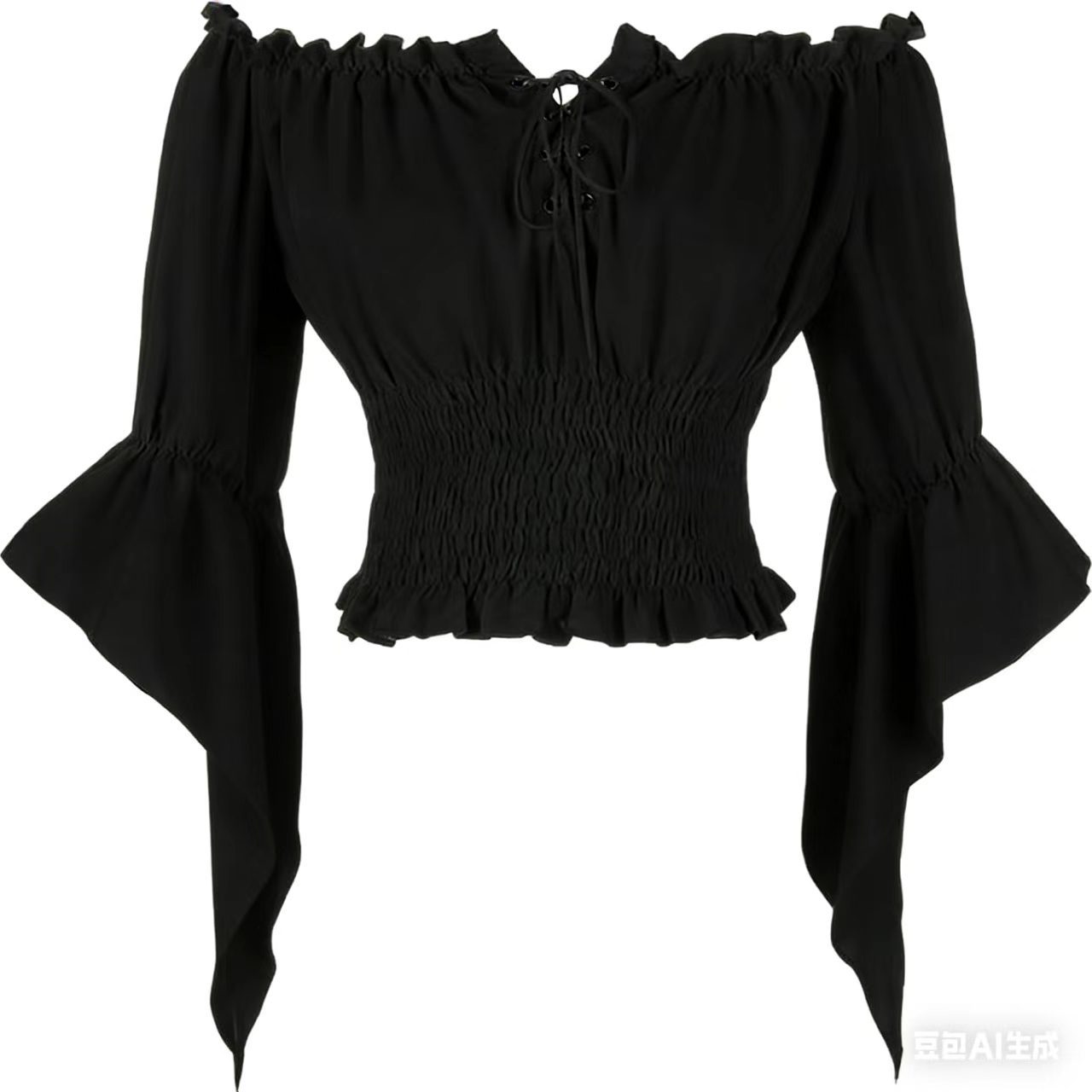 Blouse Off Shoulder - Rönesans Ortaçağ Aristokrat Kıyafetleri Kadınlar Vintage