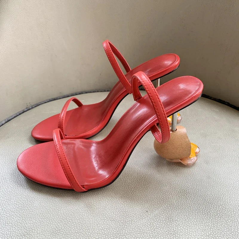 Sandal Strappy Heeled - Yaz Strappy Sandalet Burnu açık Yüksek