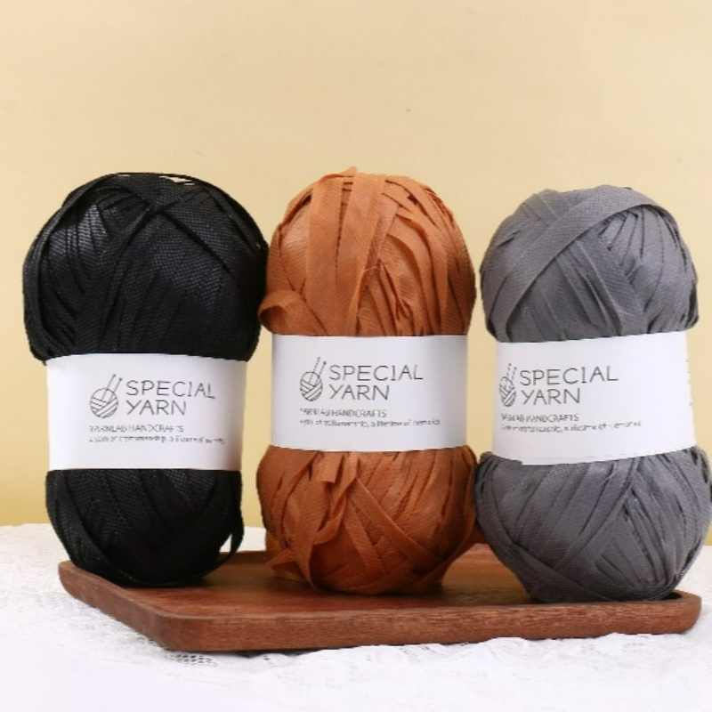 Crochet Bag Raffia - 100 g/adet Rafya Düz Iplik El