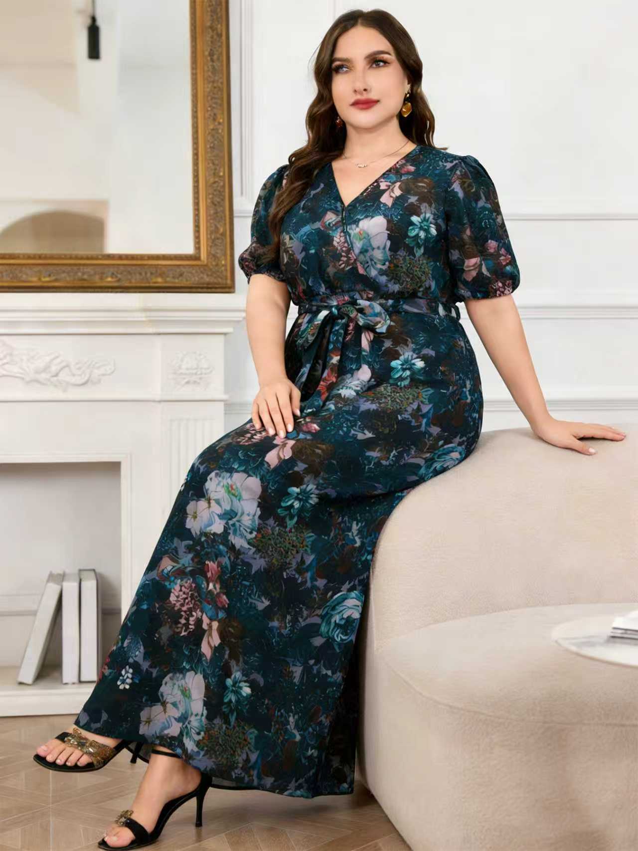 Romper Floral Print - 2026 Yeni Gelen Büyük Beden Kadınlar