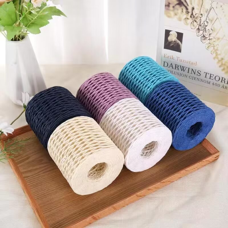 Crochet Bag Raffia - 190g Rafya İplik, Bambu Elyafından Yapılmış