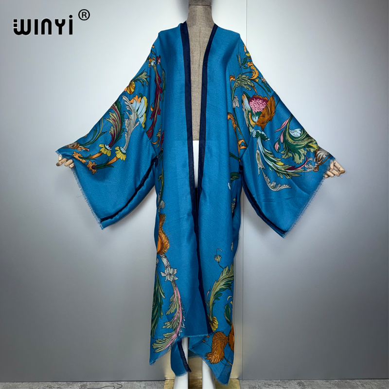 Cover Up Kaftan - WINYI Afrika bohem kimono maksi elbise