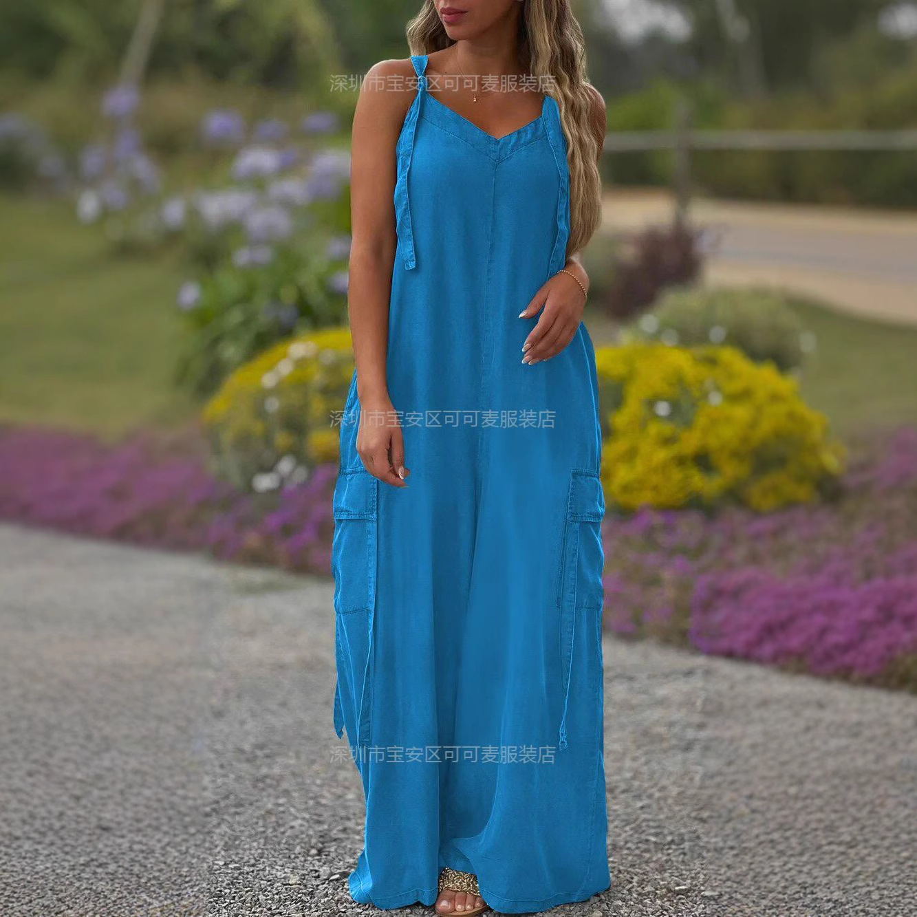 Jumpsuit Linen Relaxed - Gevşek Yazlık Tulum Rahat Keten Geniş