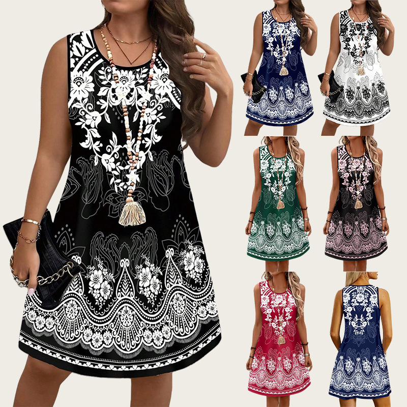 Romper Floral Print - Etnik Stil Vintage Elbiseler 2026 Yaz