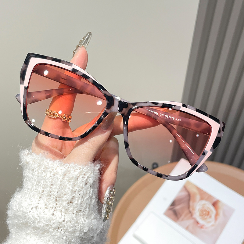 Sunglasses Cat Eye - Kadınlar Renk Bloklu Kedi Gözü Gözlük