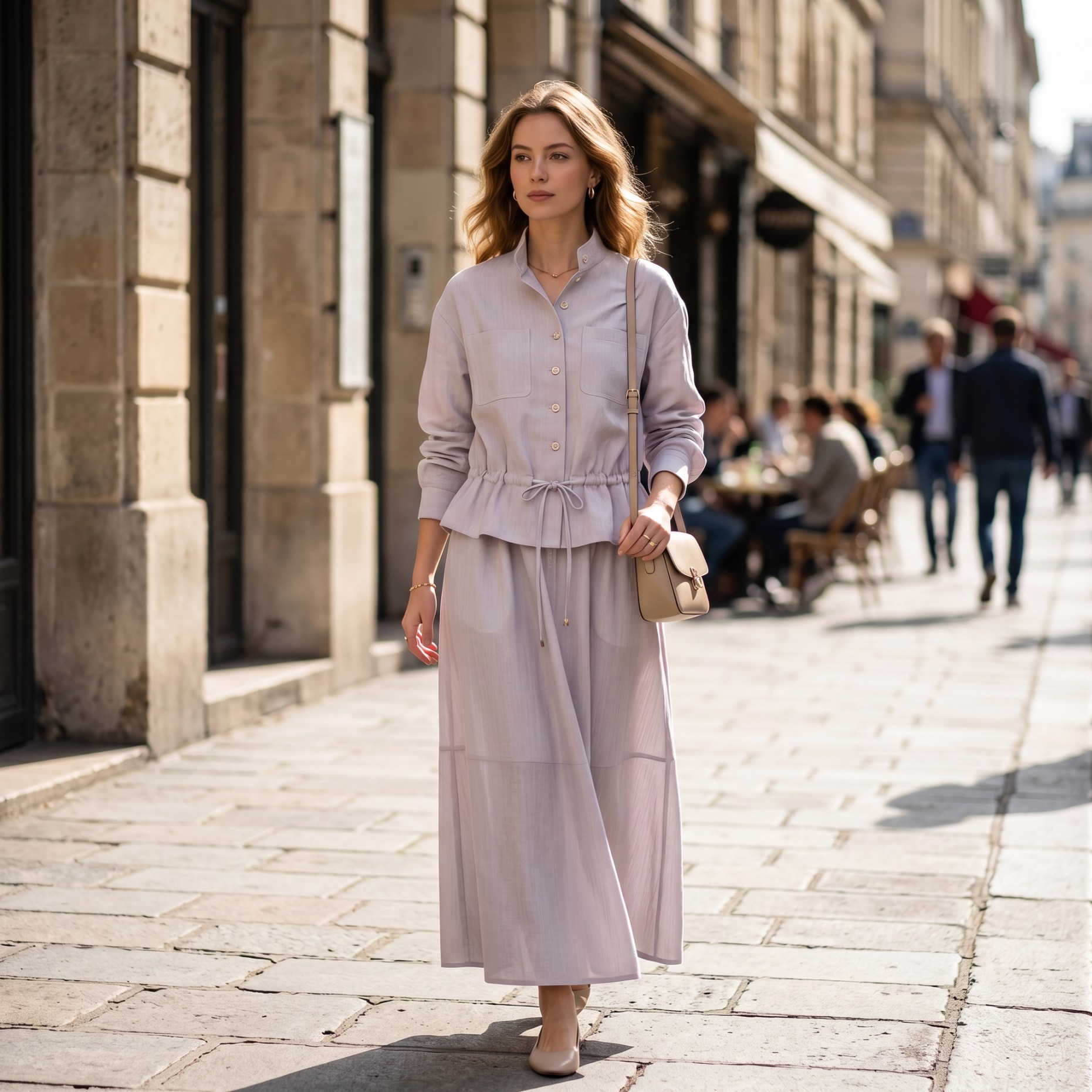 Midi Skirt Floral - Moda Bayan Etek Düz Renk Yüksek