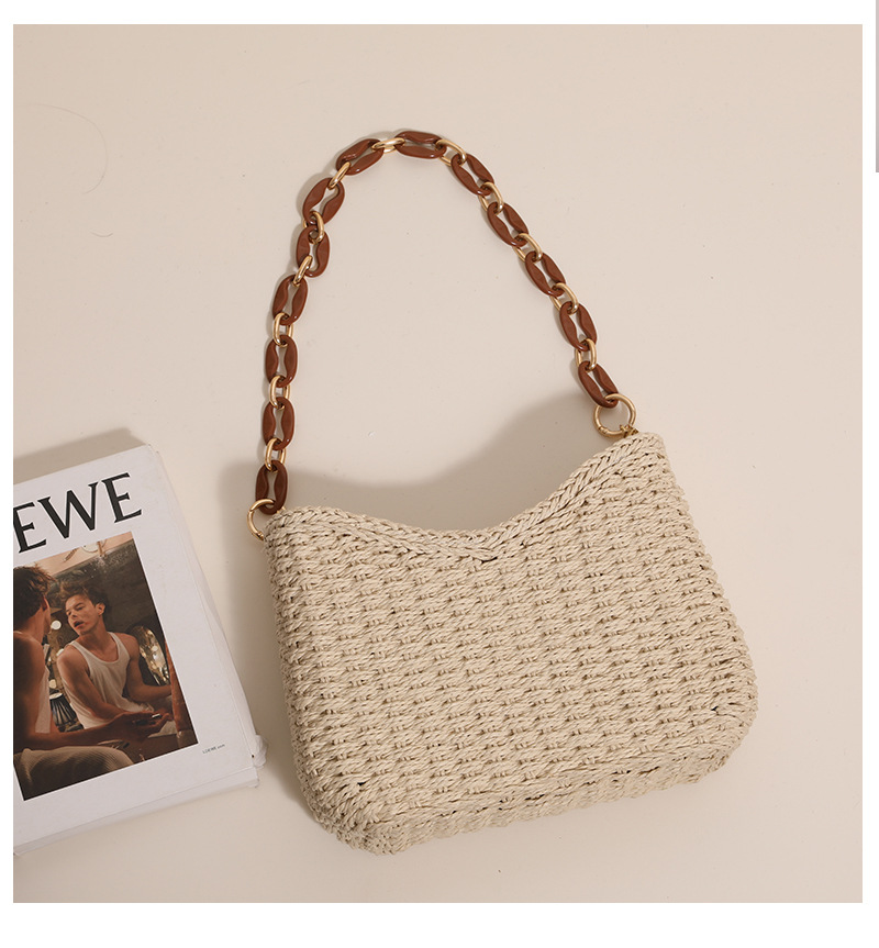 Tote Bag Beach - Kadınlar için Hasır Örgü Çanta: Plaj