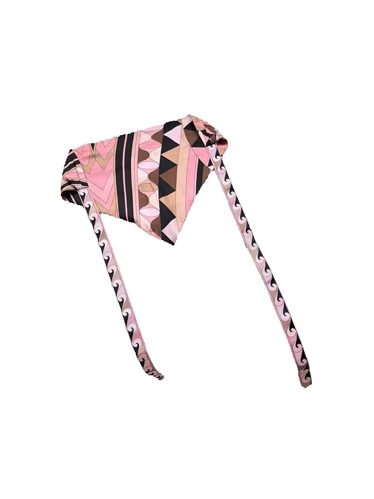 Headband Summer Knit - Yaz Modası Plaj Resort Geometrik Baskı