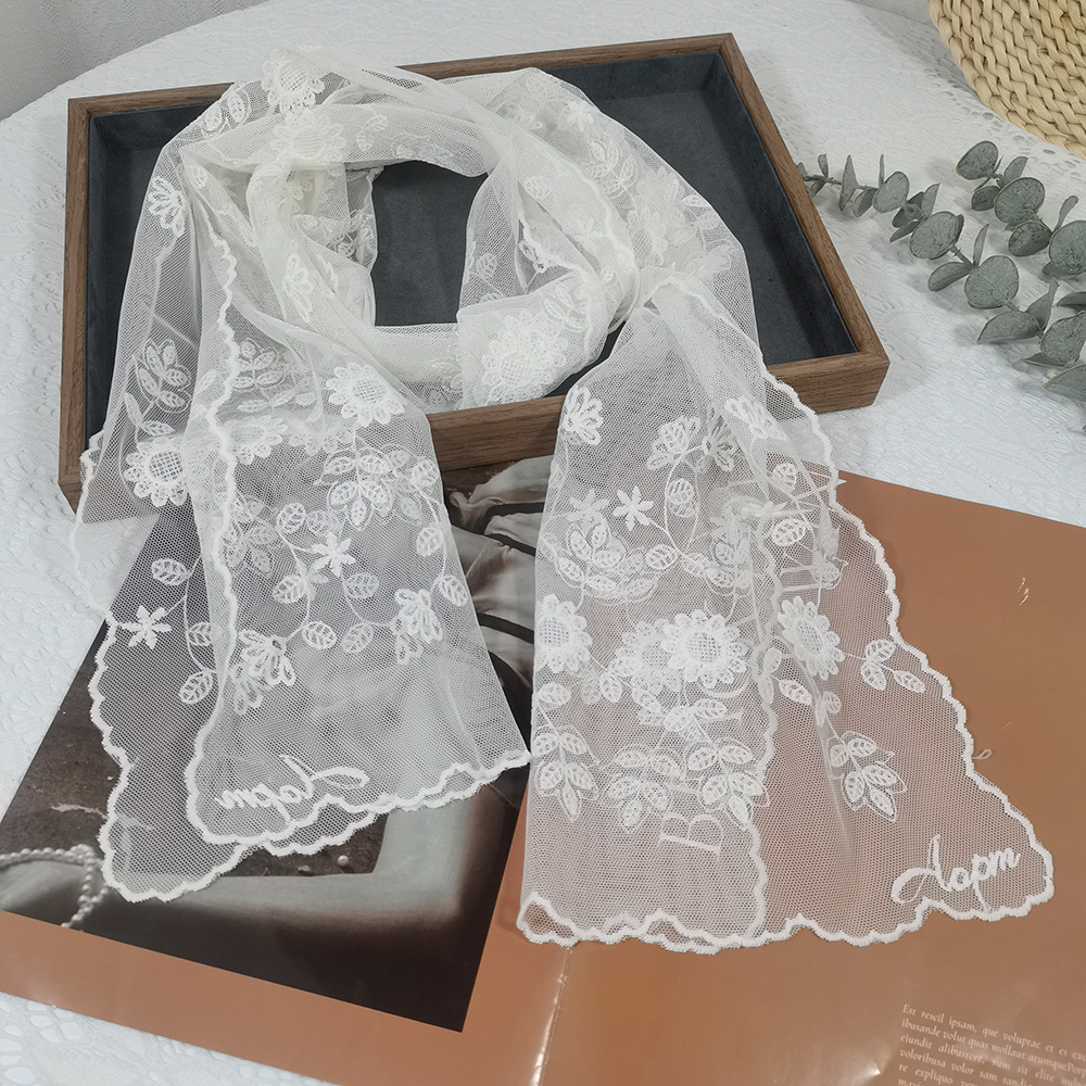 Headband Summer Knit - Dantel Ayçiçeği İpek Eşarp Peri Mizaç