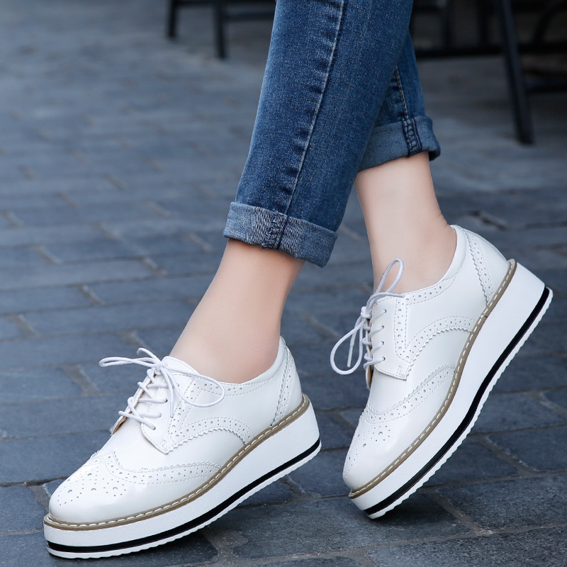 Wedge Espadrille Women - Kadın loafer ayakkabılar deri kalın topuklu