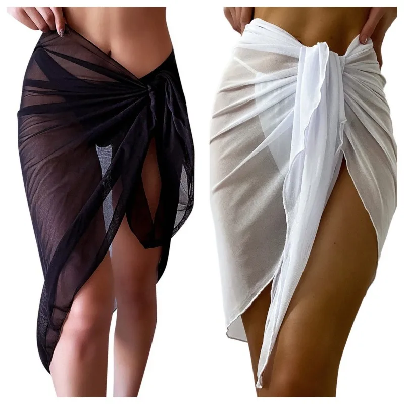 Cover Up Kaftan - Yaz plaj elbise Wrap Sheer Wrap