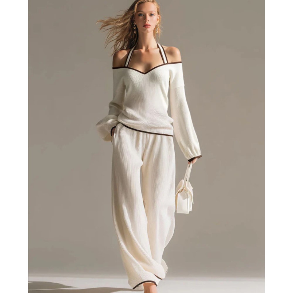 Blouse Off Shoulder - Kadınlar Seksi Omuzları Açık Uzun Kollu