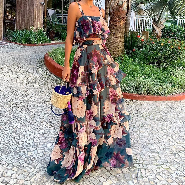 Kadınlar İçin İki Parçalı Çiçe - Romper Floral Print incelemesi ve fiyatı