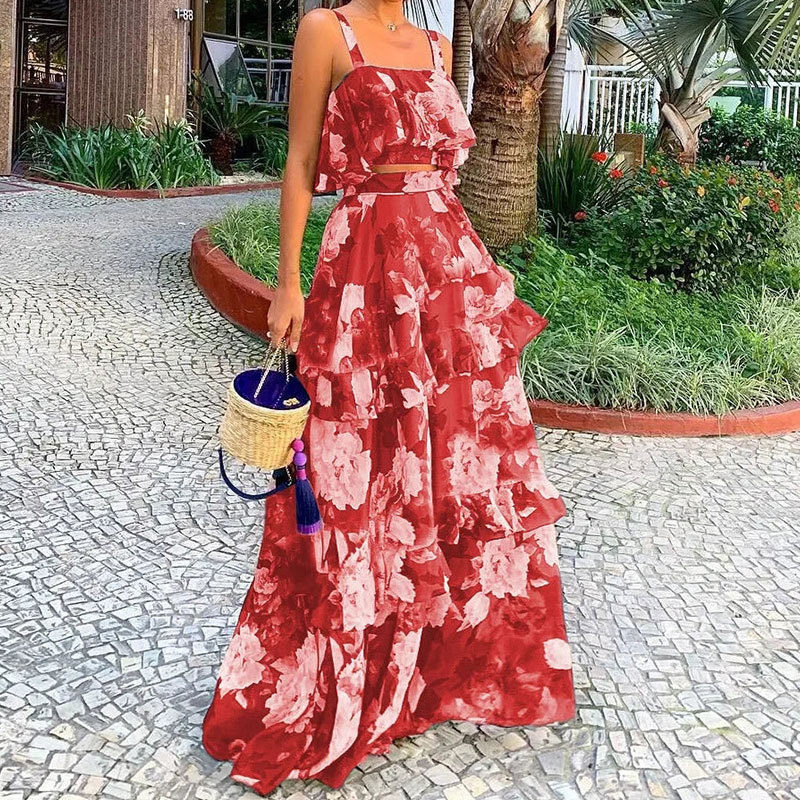 Kadınlar İçin İki Parçalı Çiçe - Romper Floral Print incelemesi ve fiyatı