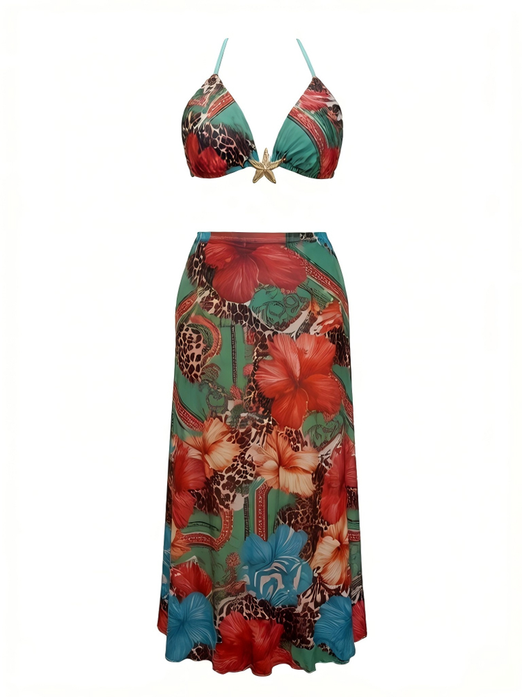 Kadın Artı Boyutu Yaz Boho Çiç - Maxi Dress Halter incelemesi ve fiyatı
