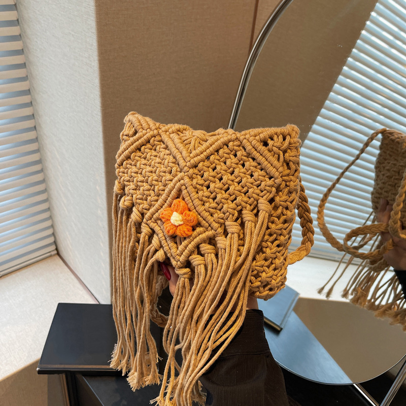 Kadınlar için yaz çantaları el - Crochet Bag Raffia incelemesi ve fiyatı