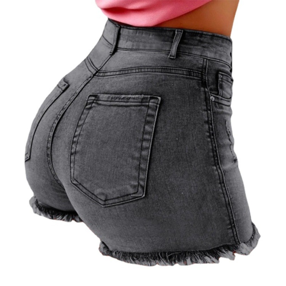 Kadın Yüksek Bel Eskitilmiş Yı - Shorts Denim Frayed incelemesi ve fiyatı