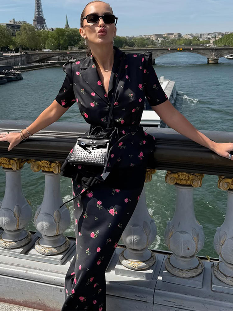 Çiçek Desenli Blazer Ceket Ete - Midi Skirt Floral incelemesi ve fiyatı