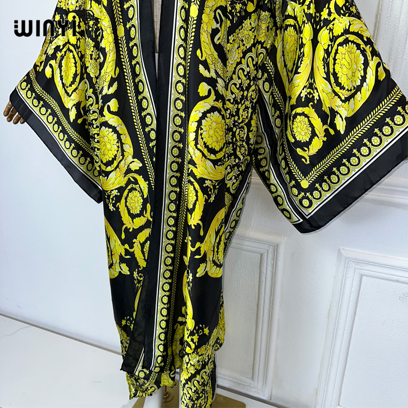 WINYI afrika boho baskı kimono - Cover Up Kaftan incelemesi ve fiyatı