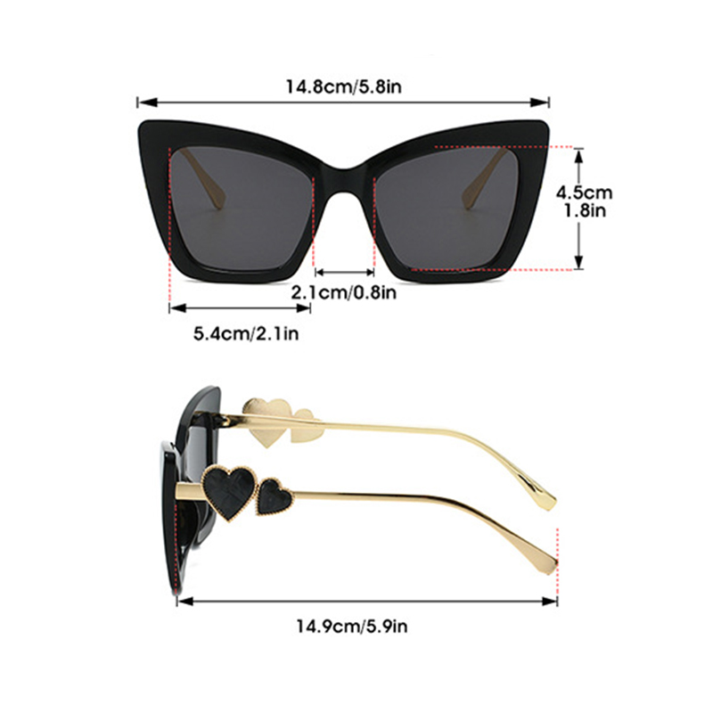 1 adet büyük çerçeveli, aşk mo - Sunglasses Cat Eye incelemesi ve fiyatı