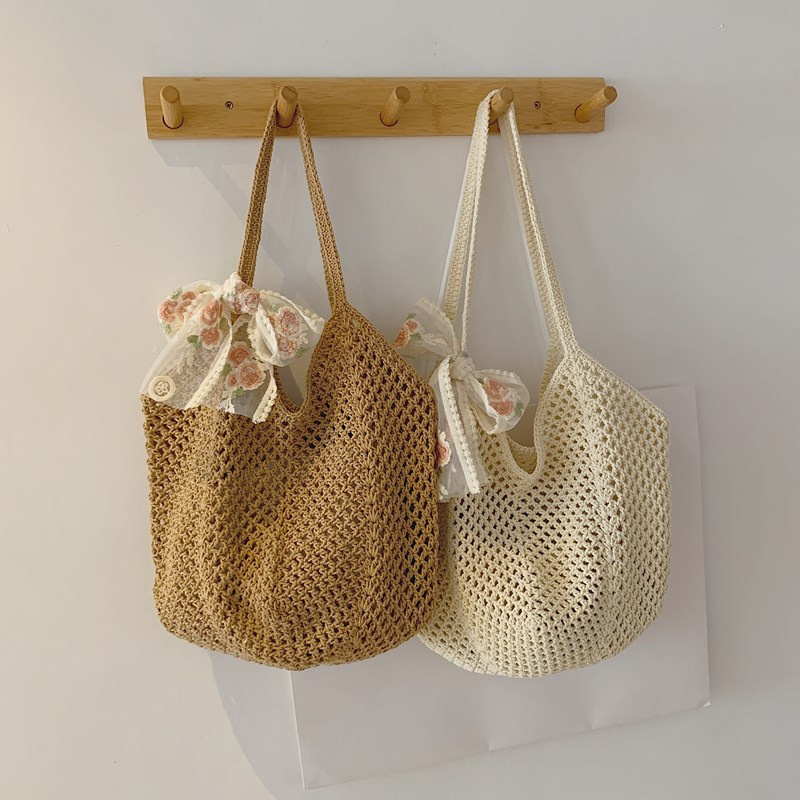 Yazlık Dantel Fiyonklu Bez Çan - Crochet Bag Raffia incelemesi ve fiyatı