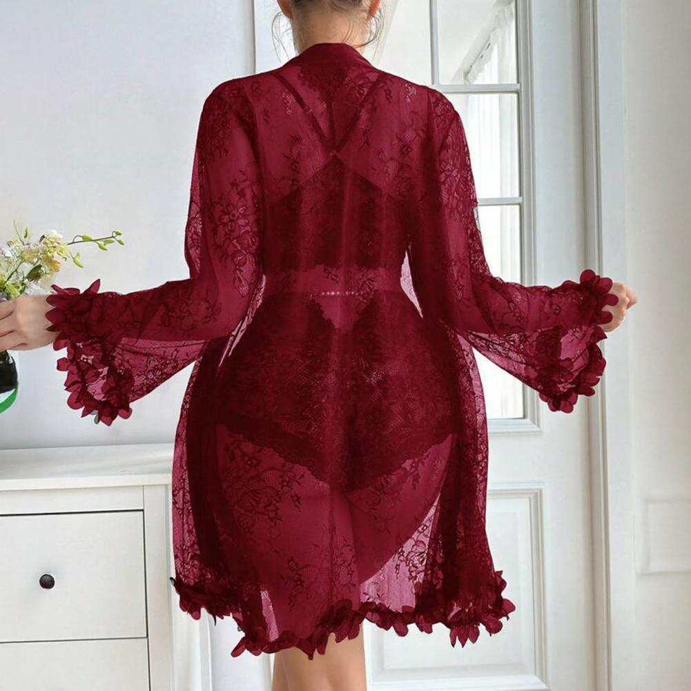 Seksi pijama takımı çiçekli da - Kimono Sheer Floral incelemesi ve fiyatı