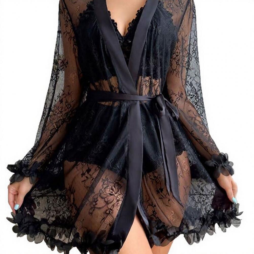 Seksi pijama takımı çiçekli da - Kimono Sheer Floral incelemesi ve fiyatı