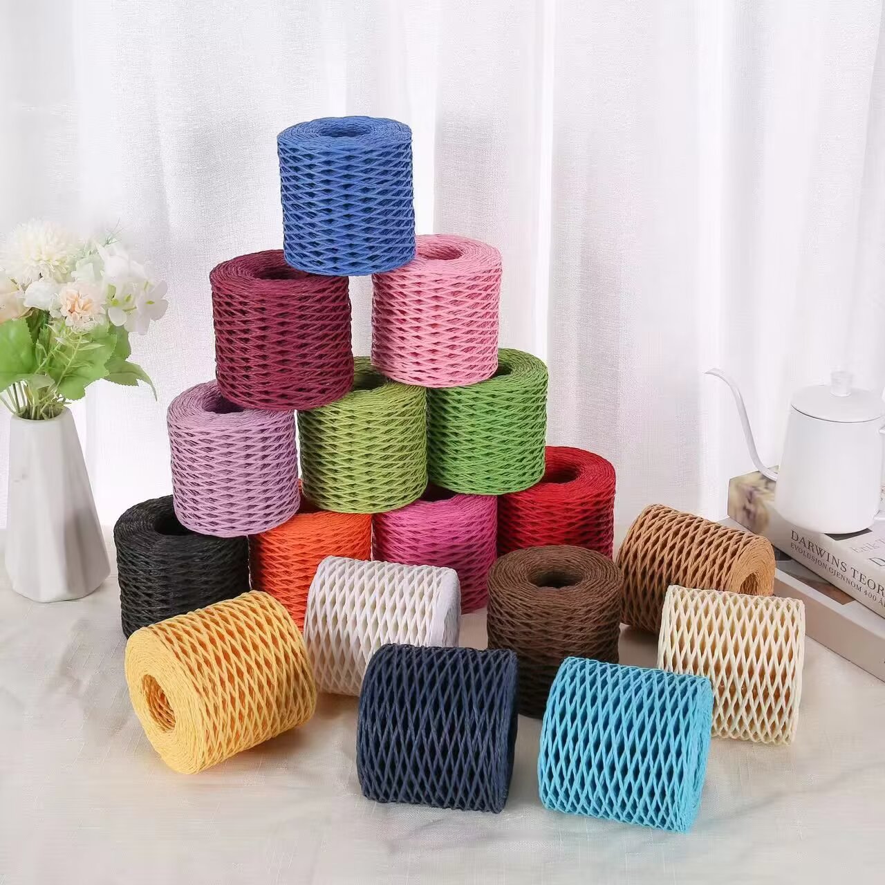 190g Rafya İplik, Bambu Elyafı - Crochet Bag Raffia incelemesi ve fiyatı