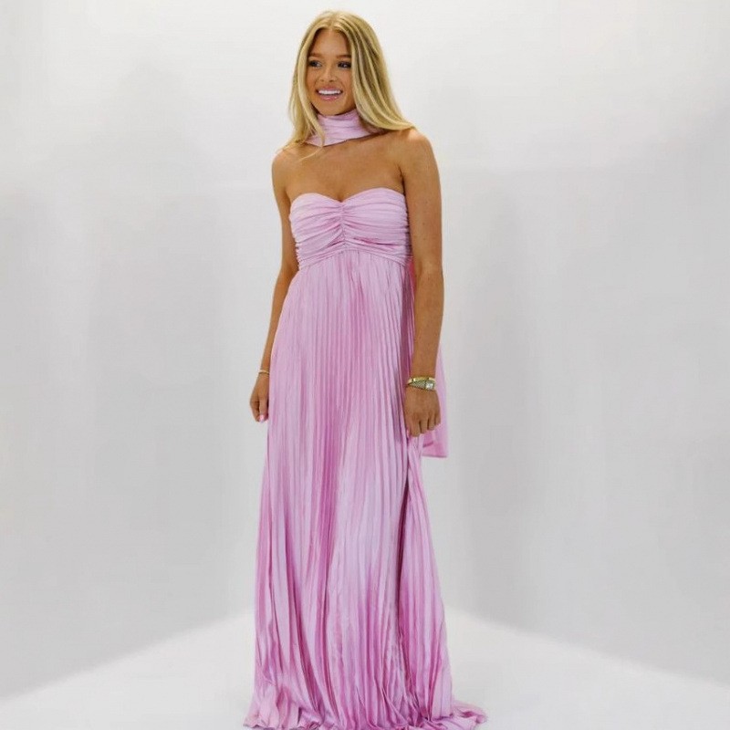 Düğün Konuğu Elbisesi Zarif Pa - Maxi Dress Halter incelemesi ve fiyatı