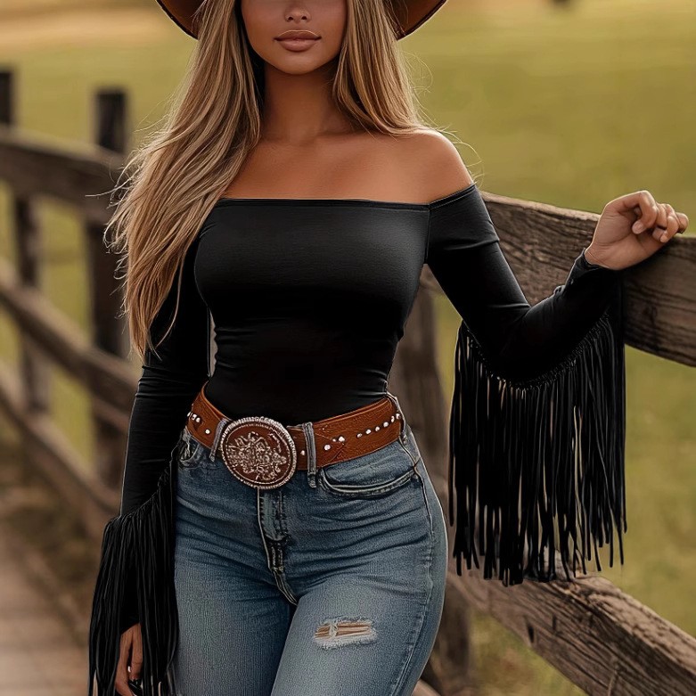 Kadın Giysileri Uzun Kollu Blu - Blouse Off Shoulder incelemesi ve fiyatı