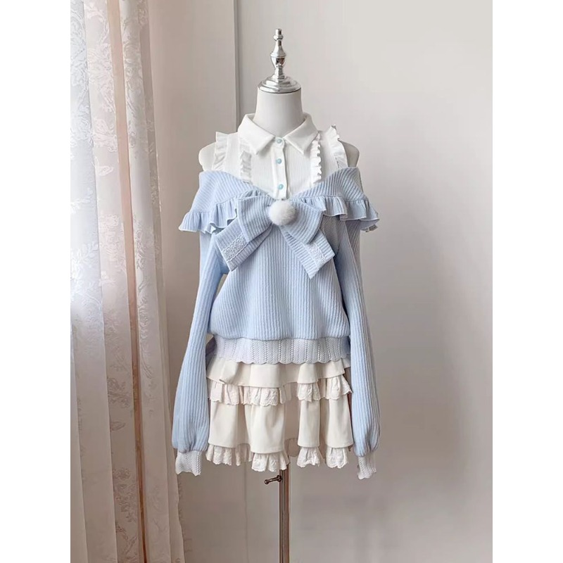 Kawaii Yumuşak Kız Lolita 2 Pa - Blouse Off Shoulder incelemesi ve fiyatı
