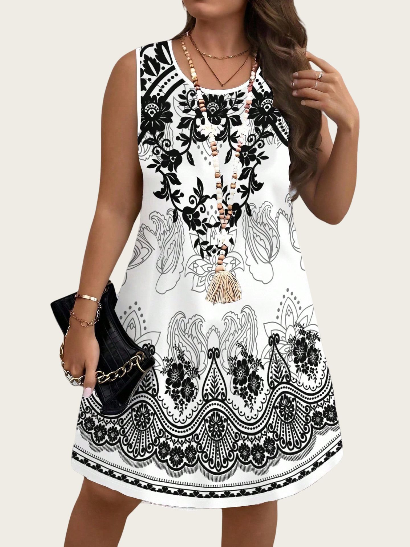 Etnik Stil Vintage Elbiseler 2 - Romper Floral Print incelemesi ve fiyatı