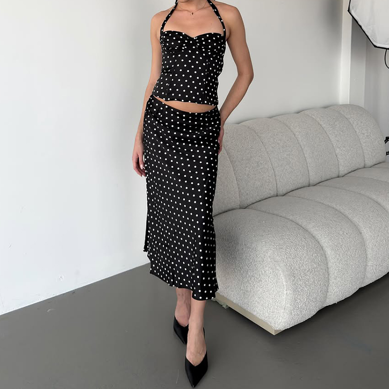 İki Parçalı Set Puantiyeli Ete - Crop Top Crochet incelemesi ve fiyatı
