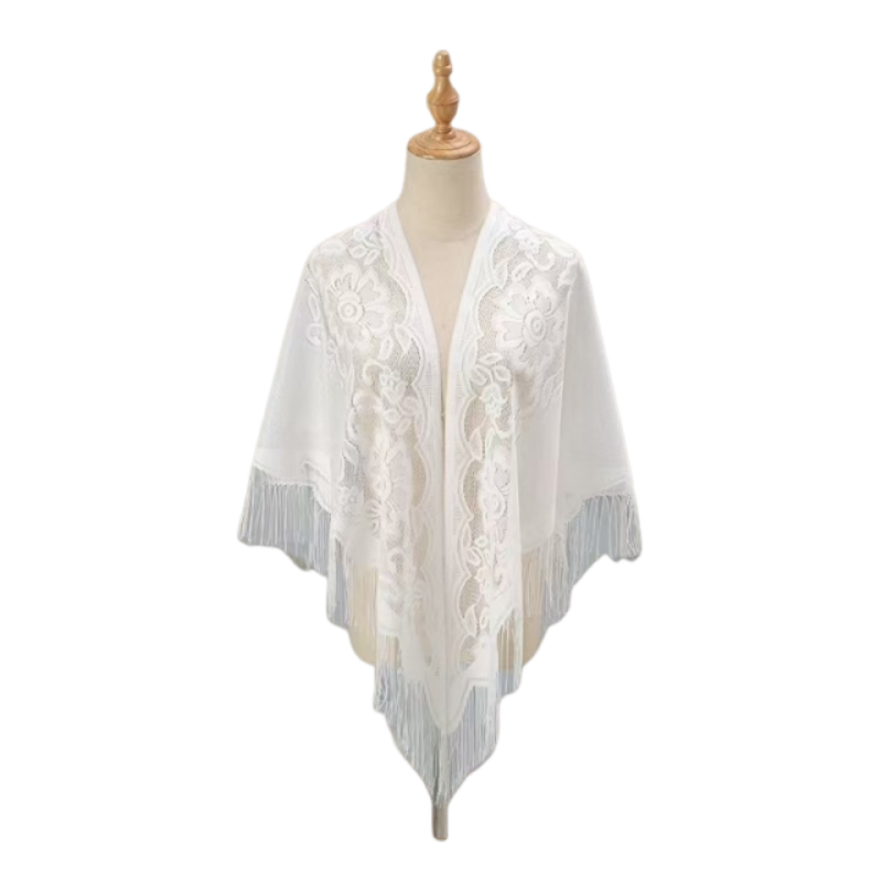 Çiçekli Dantel Şal Wrap Kadın  - Kimono Sheer Floral incelemesi ve fiyatı