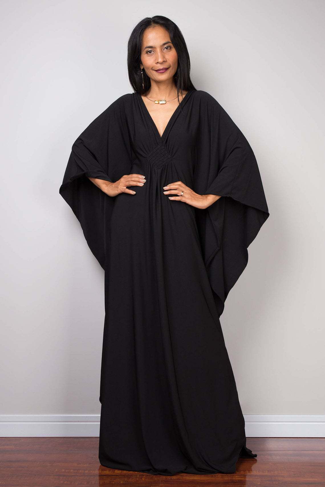 Kadınlar için Tek Renk V Yaka  - Cover Up Kaftan incelemesi ve fiyatı