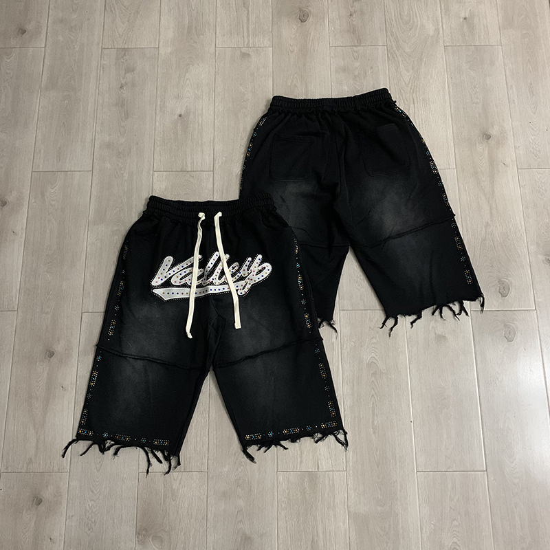 VALLEY Erkek Siyah Diz Boyu Gü - Shorts Denim Frayed incelemesi ve fiyatı