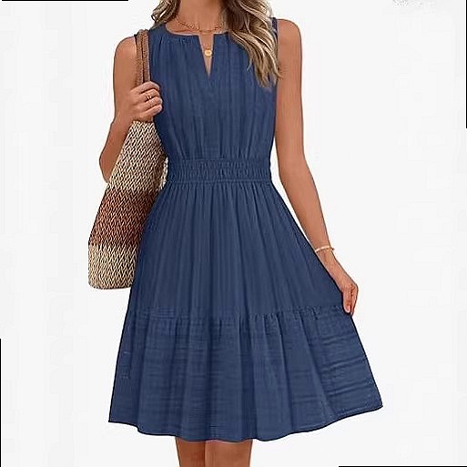 İlkbahar Yaz Kadın Kolsuz Elbi - Linen Dress Wrap incelemesi ve fiyatı