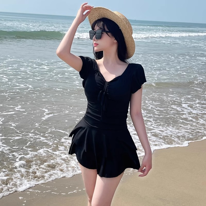 Kadın Kırmızı V Yaka Etekli Te - Swimsuit Bikini Ruched incelemesi ve fiyatı