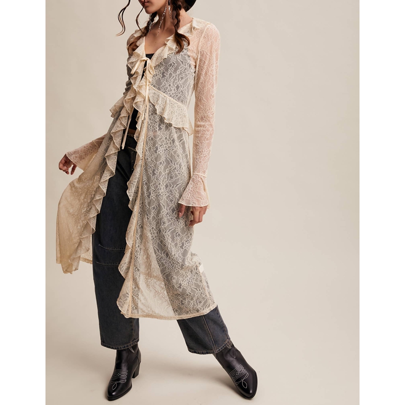 Kadınlar için Çiçek Desenli Da - Kimono Sheer Floral incelemesi ve fiyatı