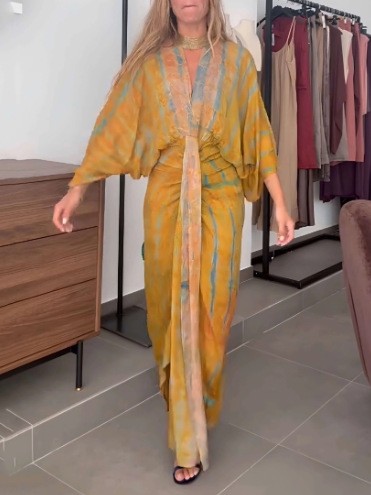 Yazlık Elbise Kadın Keten V Ya - Linen Dress Wrap incelemesi ve fiyatı