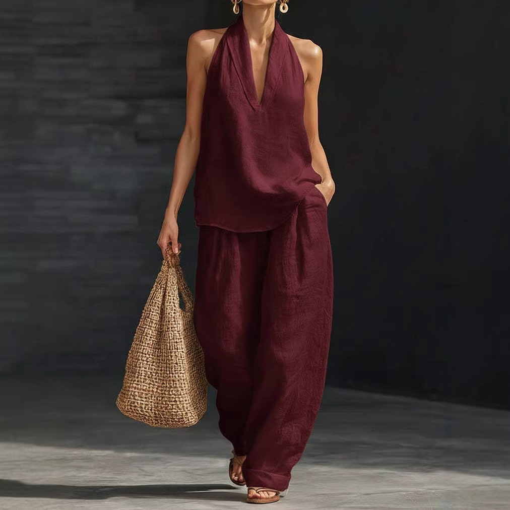 Yazlık Retro Düz Renk Pamuklu  - Linen Pant Wide incelemesi ve fiyatı