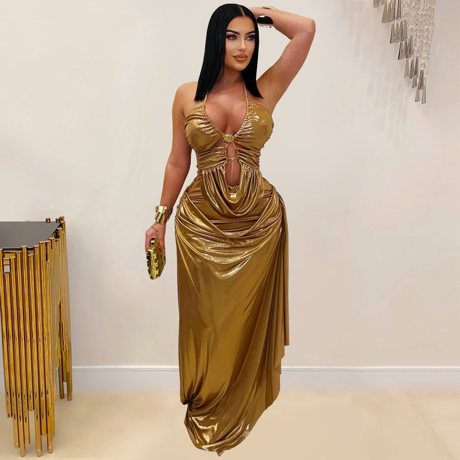 Düğün Konuğu Elbisesi Abiye Bo - Maxi Dress Halter incelemesi ve fiyatı