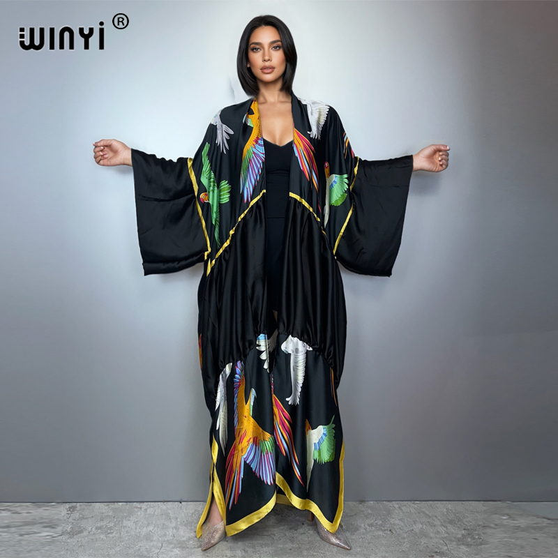 WINYI baskılı bohem kimono mak - Cover Up Kaftan incelemesi ve fiyatı