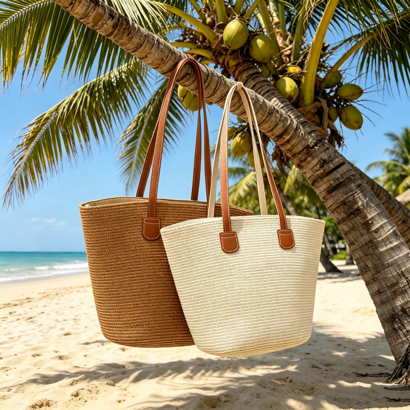 CLAREGQI Kadın Düz Renk Hasır  - Tote Bag Beach incelemesi ve fiyatı