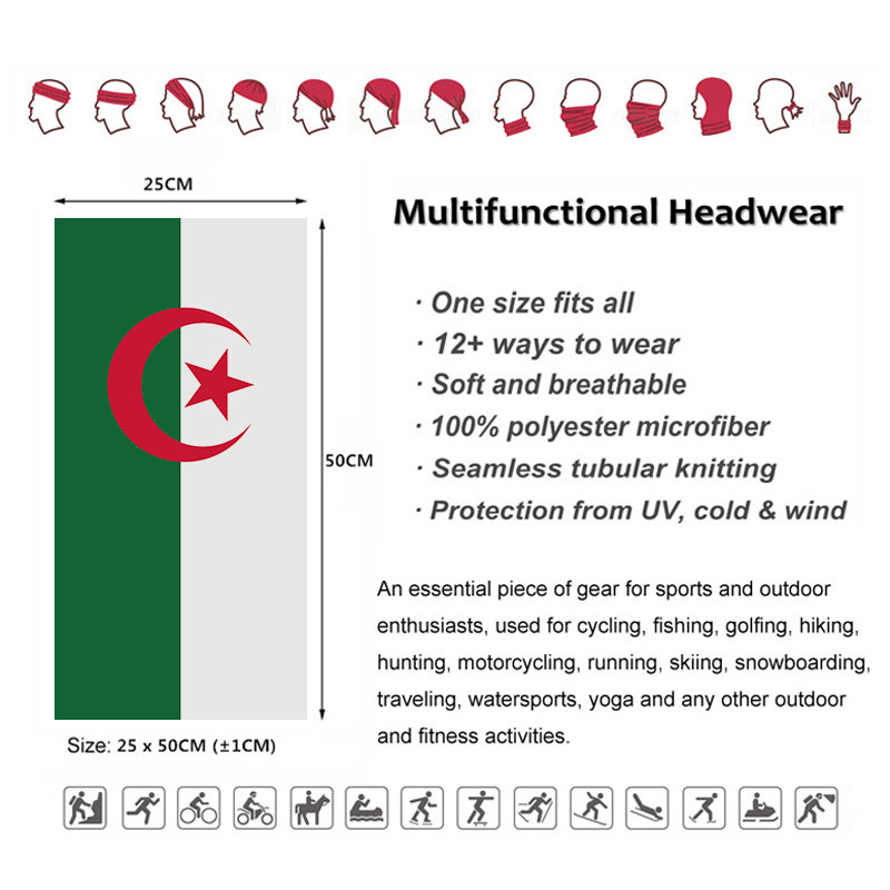 Cezayir bayrağı baskılı Bandan - Headband Summer Knit incelemesi ve fiyatı