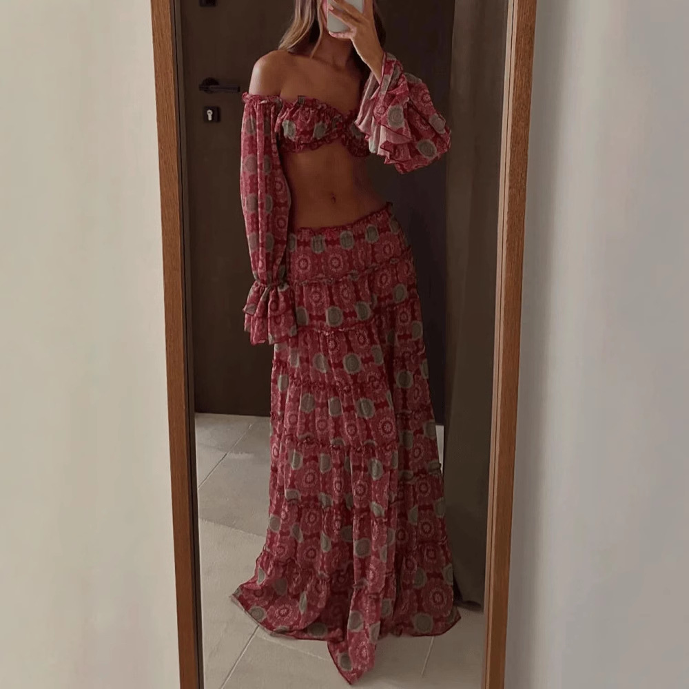 Vintage Baskılı Etek İki Parça - Romper Floral Print incelemesi ve fiyatı