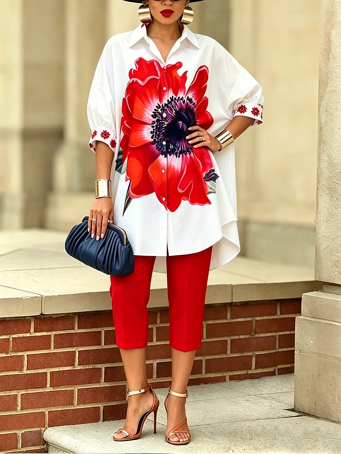 Vintage Kadınlar Çiçek Baskılı - Romper Floral Print incelemesi ve fiyatı