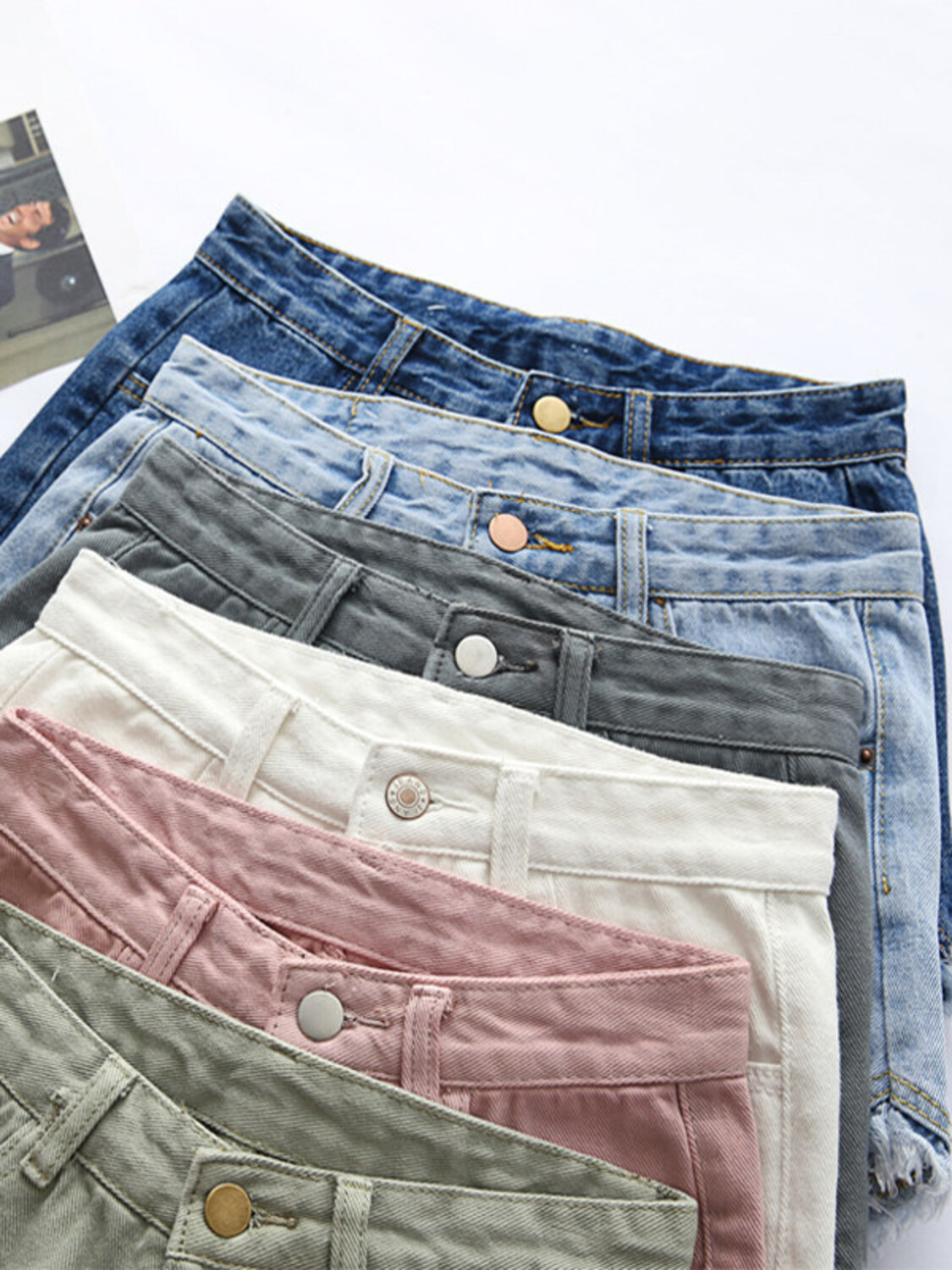 Kadın Yüksek Bel Kot Şort Vint - Shorts Denim Frayed incelemesi ve fiyatı