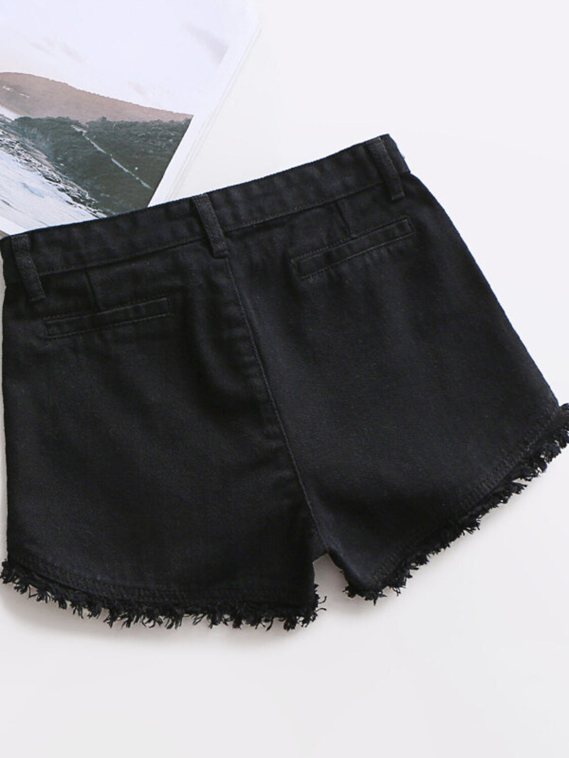 Kadın Yüksek Bel Kot Şort Vint - Shorts Denim Frayed incelemesi ve fiyatı