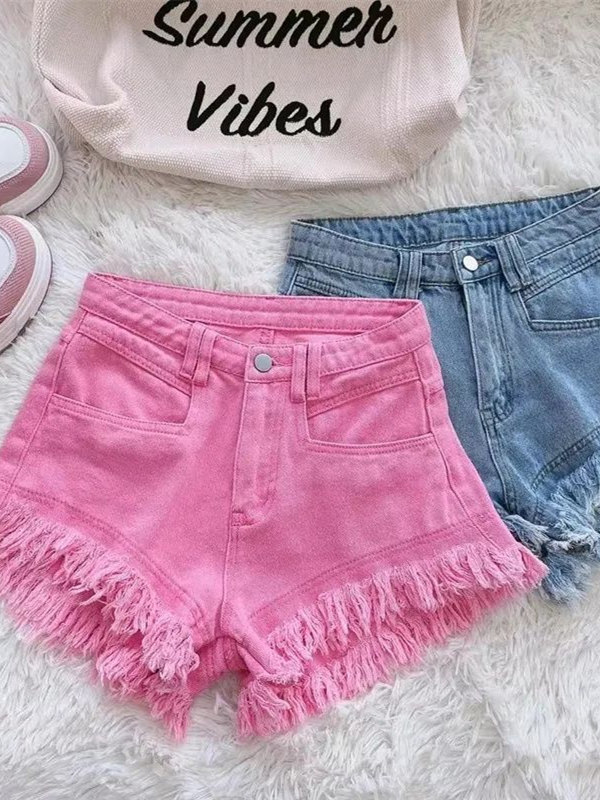 Günlük Kore Tarzı Yıpranmış Ke - Shorts Denim Frayed incelemesi ve fiyatı